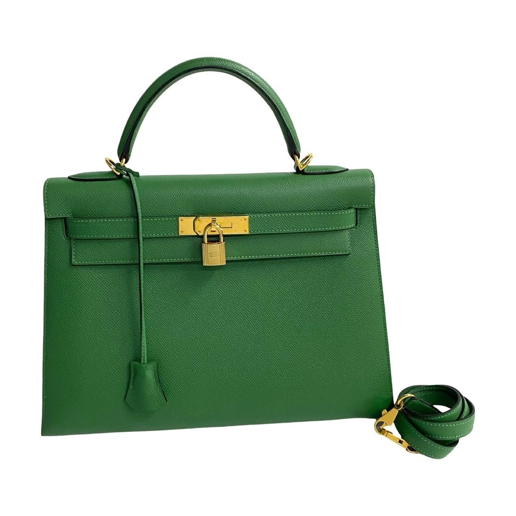 HERMES Kelly 32 Couchvel Epsom Leather Handbag/Shoulder Bag