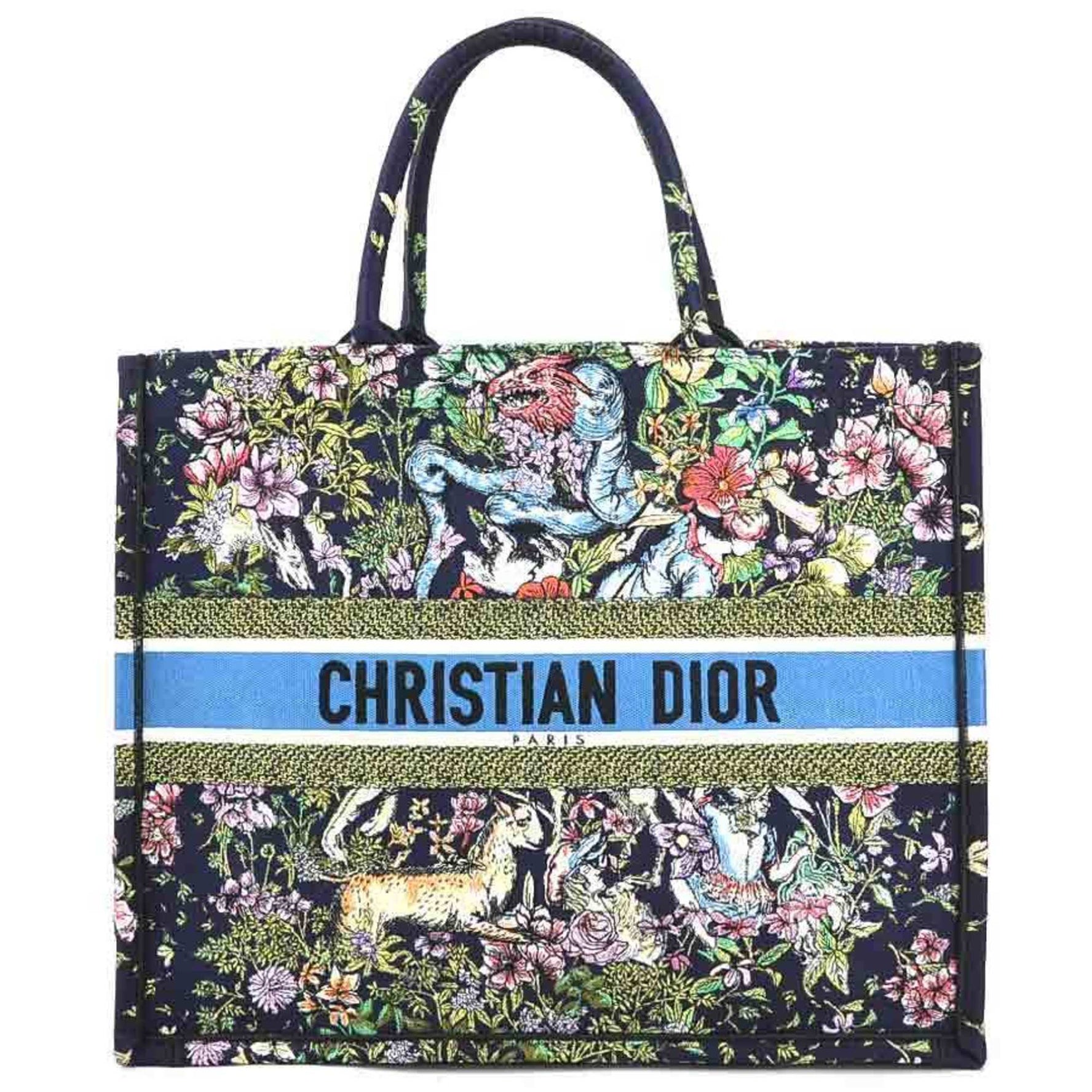 Christian Dior Handbag Tote Bag D Constellation Embroidery Book Large Canvas