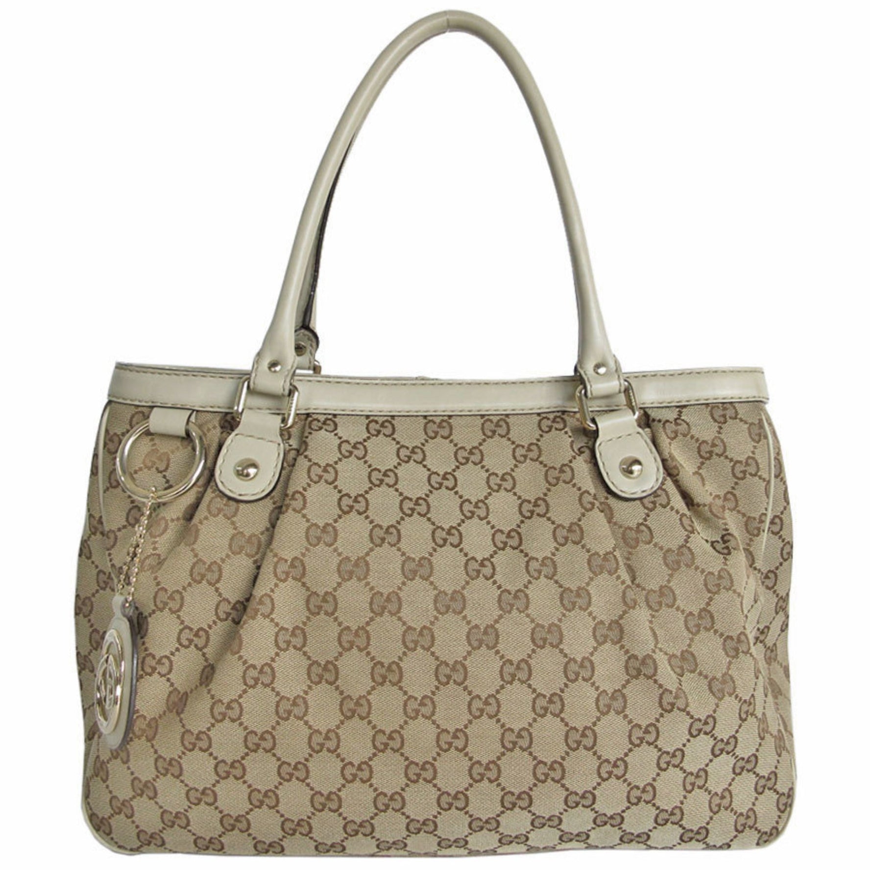 GUCCI Handbag GG Canvas Leather