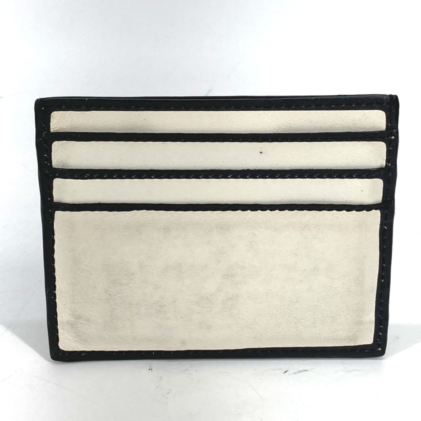 FENDI Joshua Vides Collaboration Pass Case Business Card Holder Leather Men's White