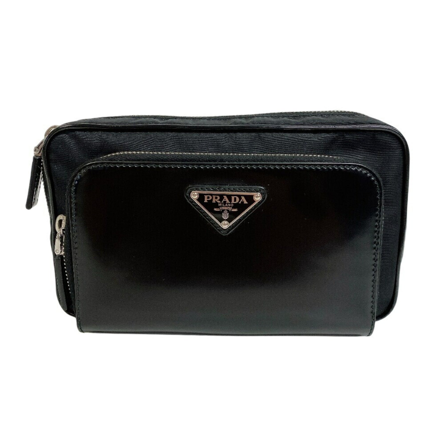 PRADA Triangle Plate Shoulder Bag/Waist Bag/Body Pouch Unisex