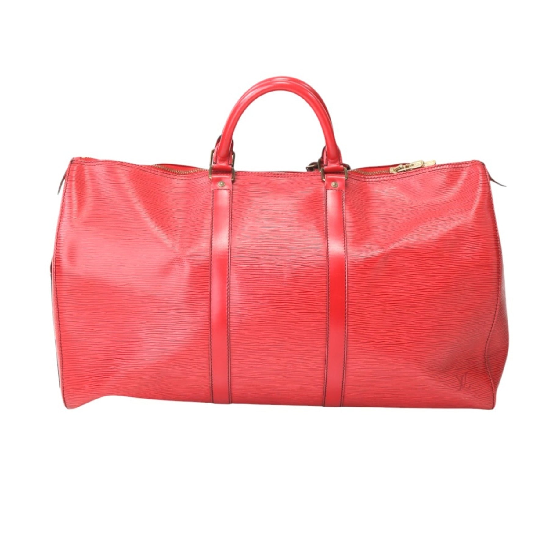 Louis Vuitton Boston Bag Epi Keepall 50 Leather Castilian Red LV