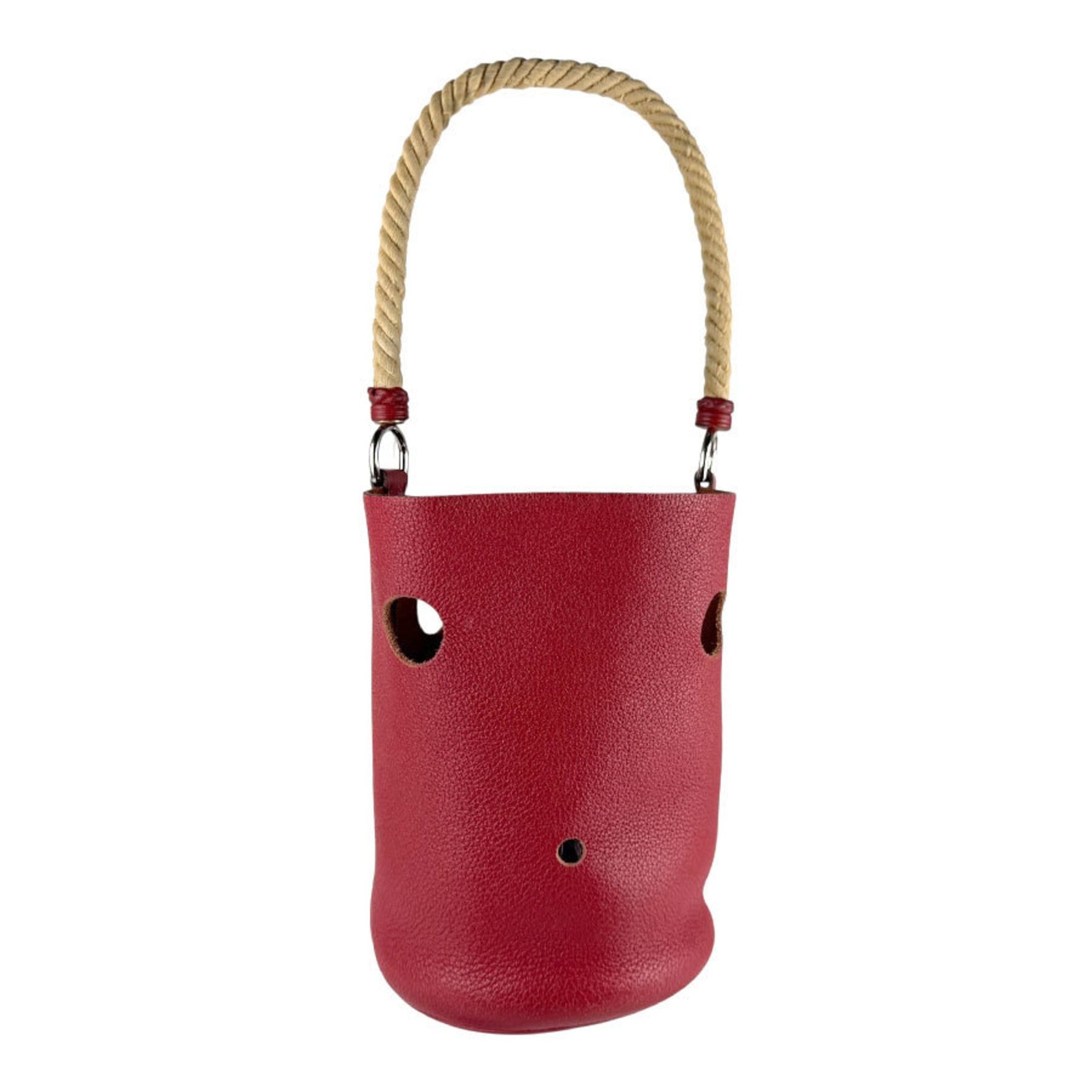 Hermes Hermès Menjoire PM Handbag in Taurillon Clemence Leather and Rouge Cazac Leather