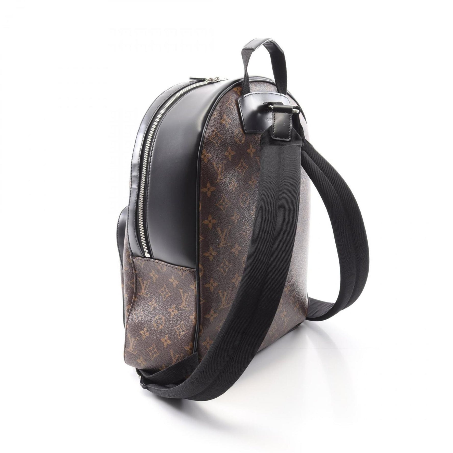 Louis Vuitton Josh Backpack, Coated Canvas and Leather, Monogram Macassar, Brown Black