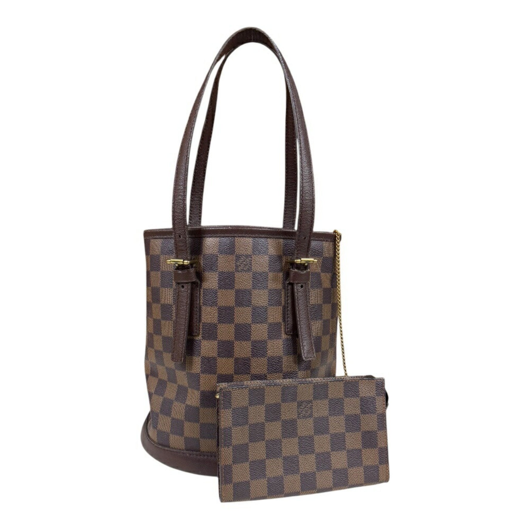 Louis Vuitton Marais Damier Shoulder Bag Canvas Brown