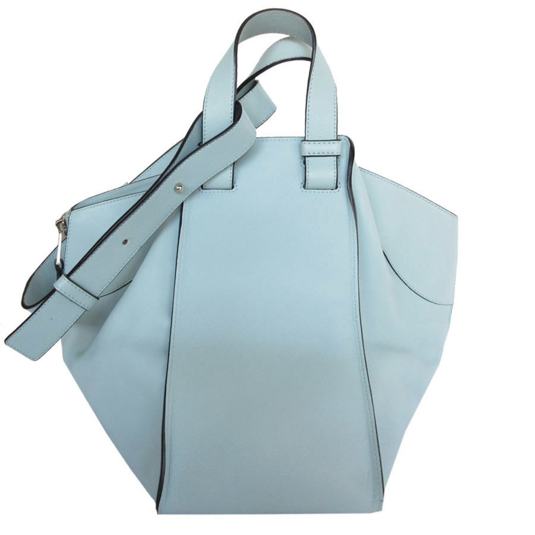 LOEWE handbag shoulder bag hammock leather light blue ladies