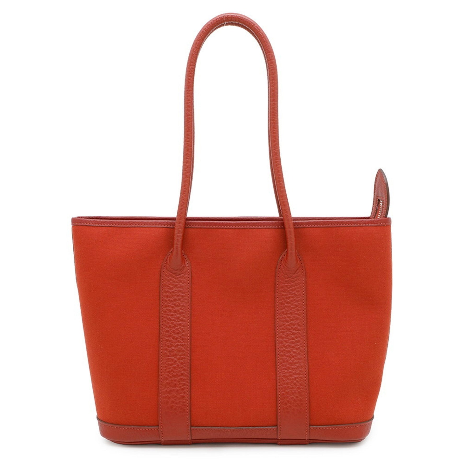 Hermes Hermès Garden Zip PM Tote Bag, Rouge Duchess Toile Officier, Buffle, □M Stamped