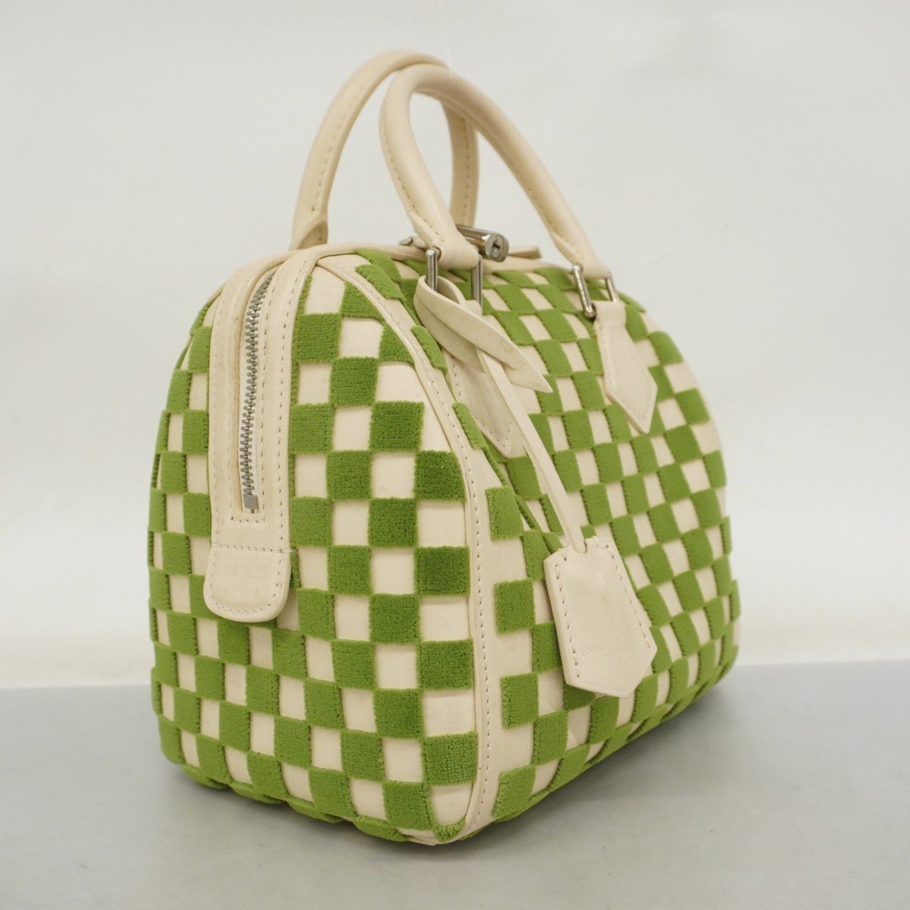 Louis Vuitton Damier Cubic Speedy Cube PM Handbag Green White