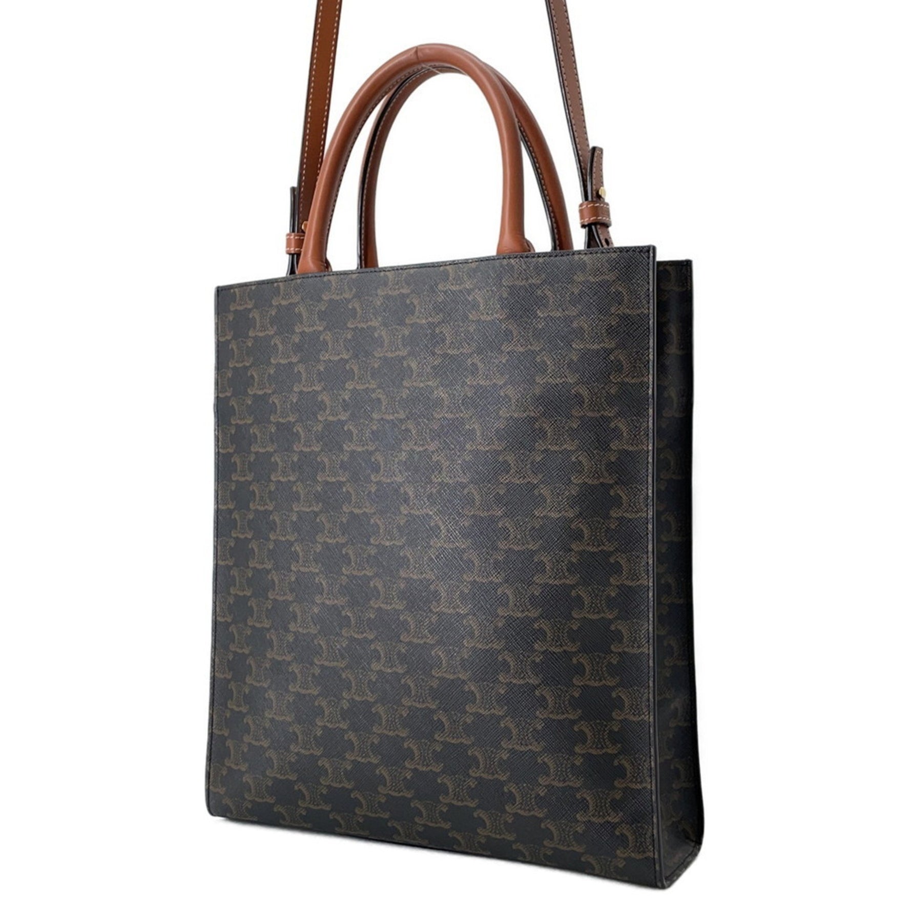 Celine Tote Bag Small Vertical Cabas Triomphe Canvas