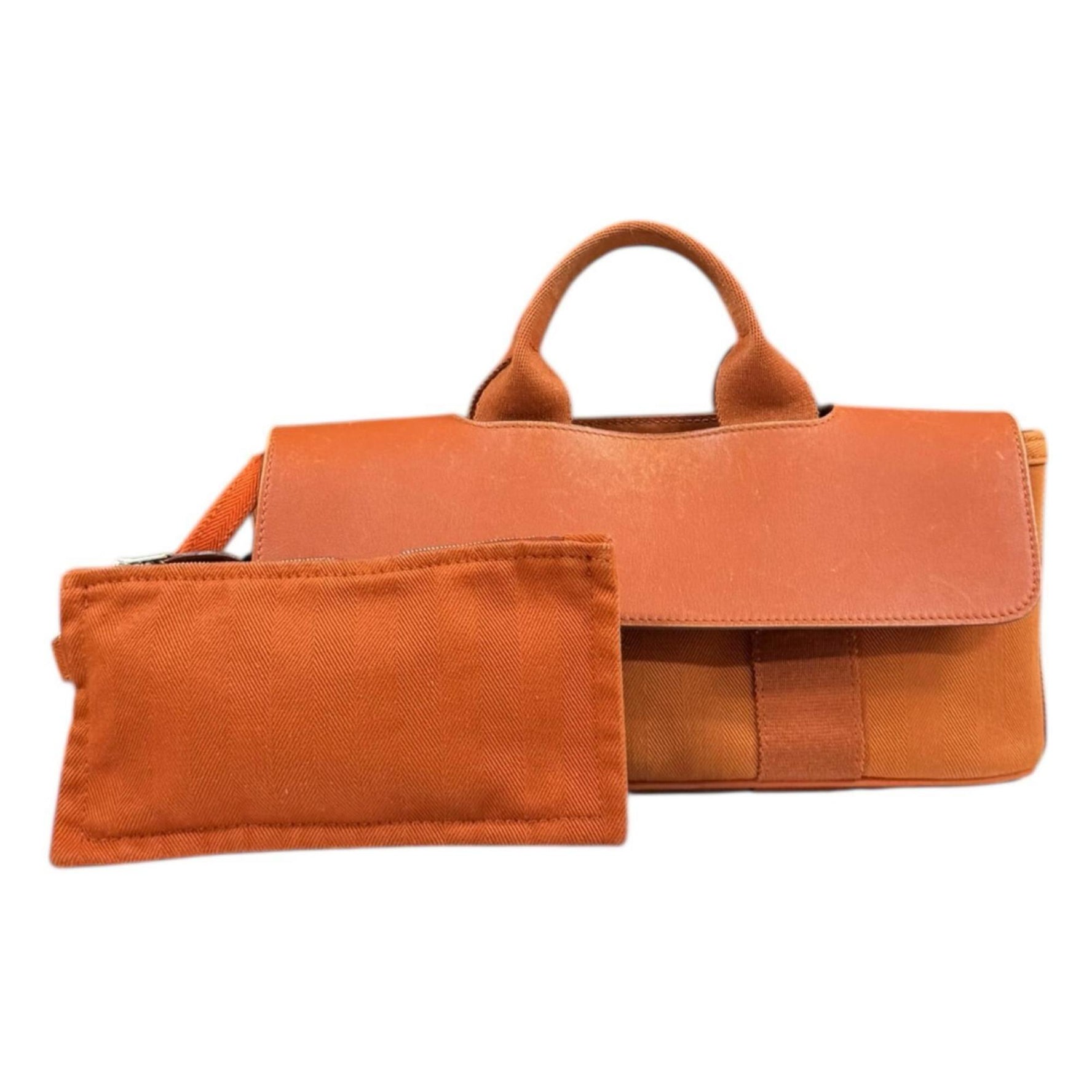 Hermès Valparaiso Long PM Handbag, Toile Chevron HERMES