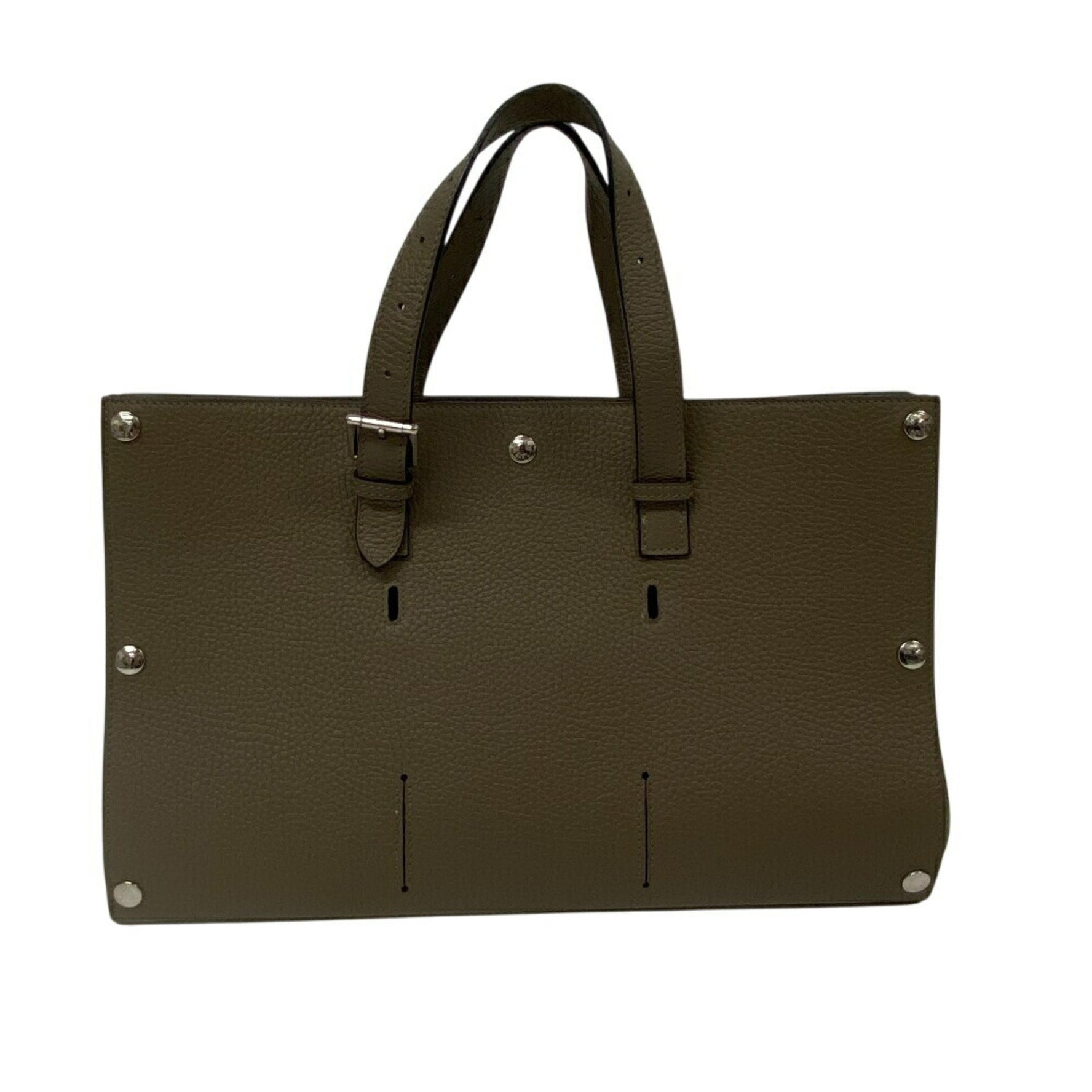 HERMES Sac Vero Taurillon Clemence Handbag Etoupe
