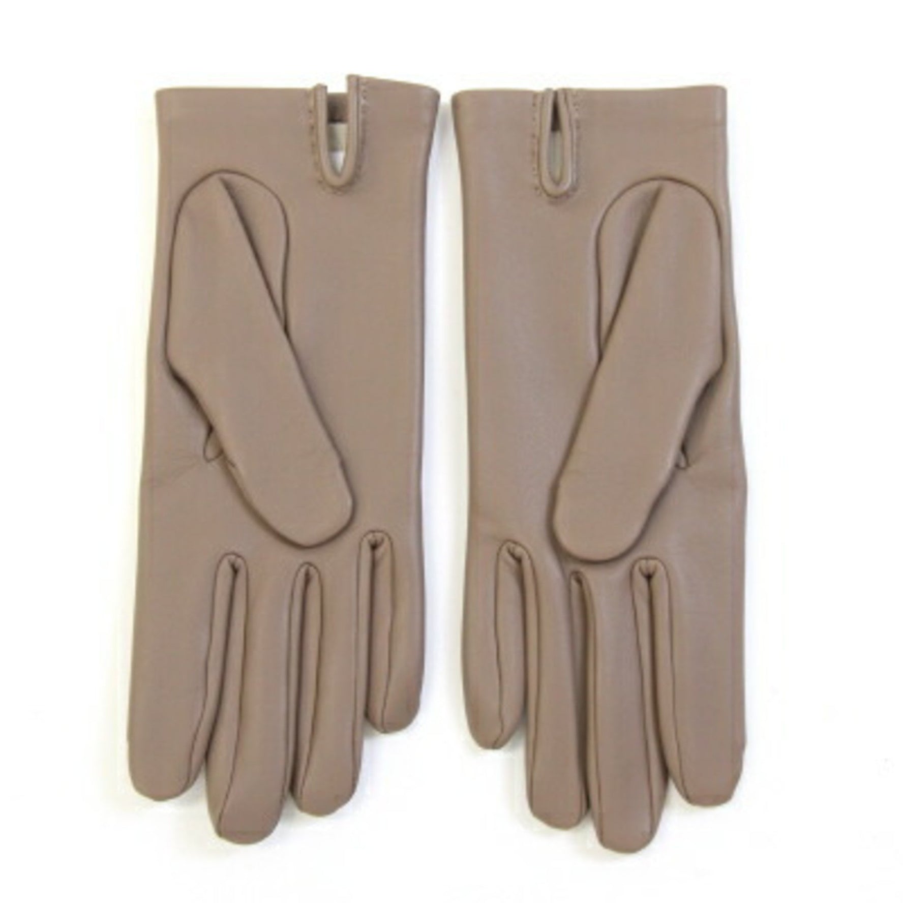 Hermes Gloves Bastille Etoupe Lambskin Cashmere Size 6.5 H Women's