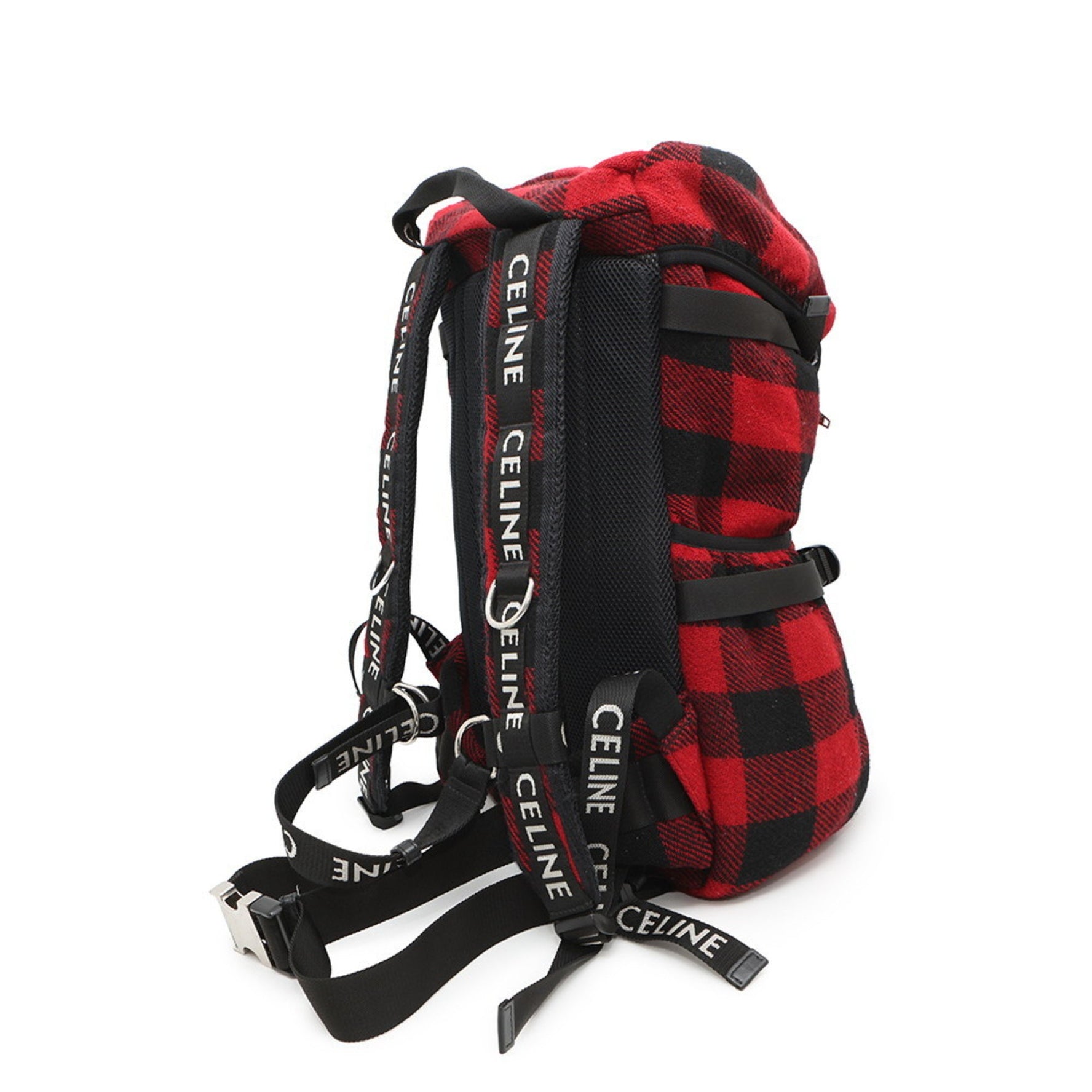 Celine Homme by Hedi Slimane Tracking Backpack Canvas Check