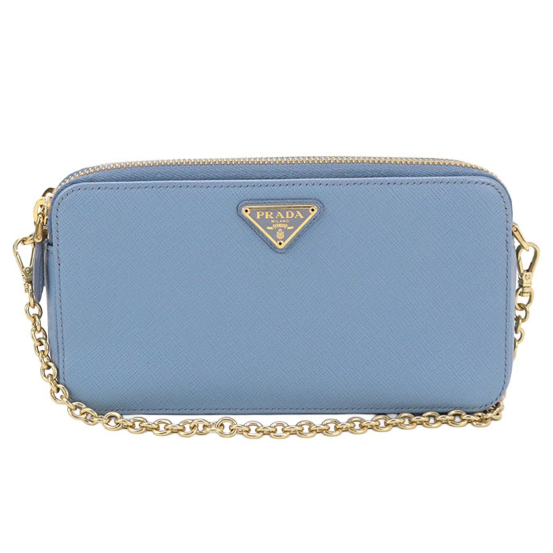 PRADA Shoulder Bag Saffiano Leather QHH Chain
