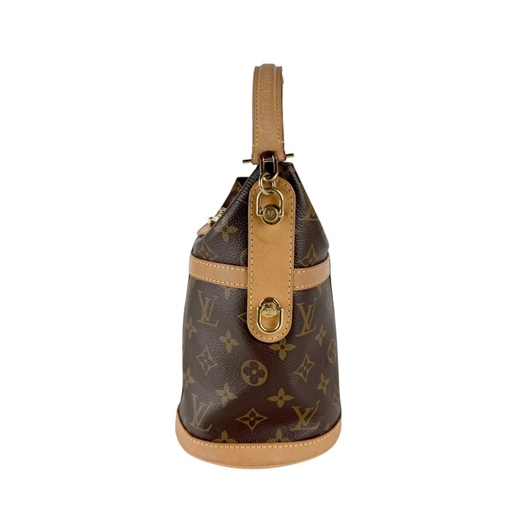 Louis Vuitton Shoulder Bag Handbag Monogram Duffle Canvas Brown