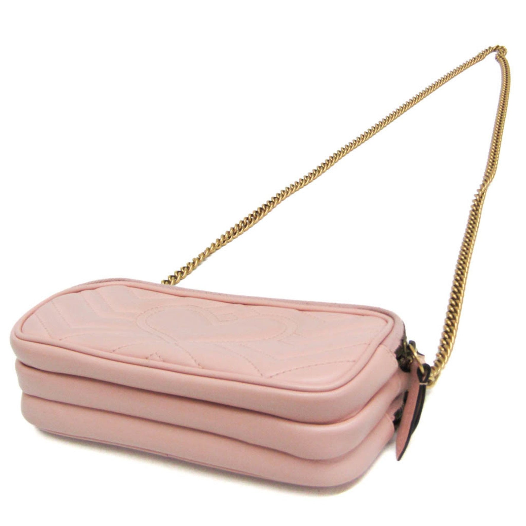 Gucci GG Marmont Leather Shoulder Bag Light Pink