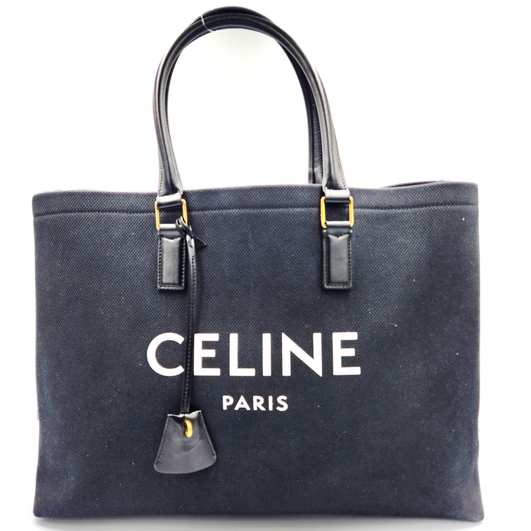 CELINE Horizontal Cabas Canvas Leather Bag Tote Men's
