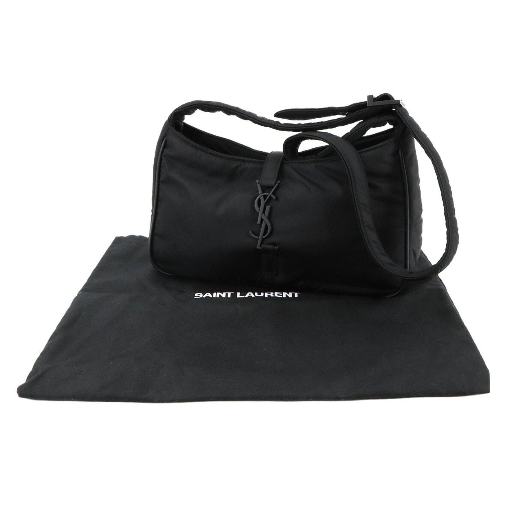 Saint Laurent Nylon and Leather Shoulder Bag in with Hardware