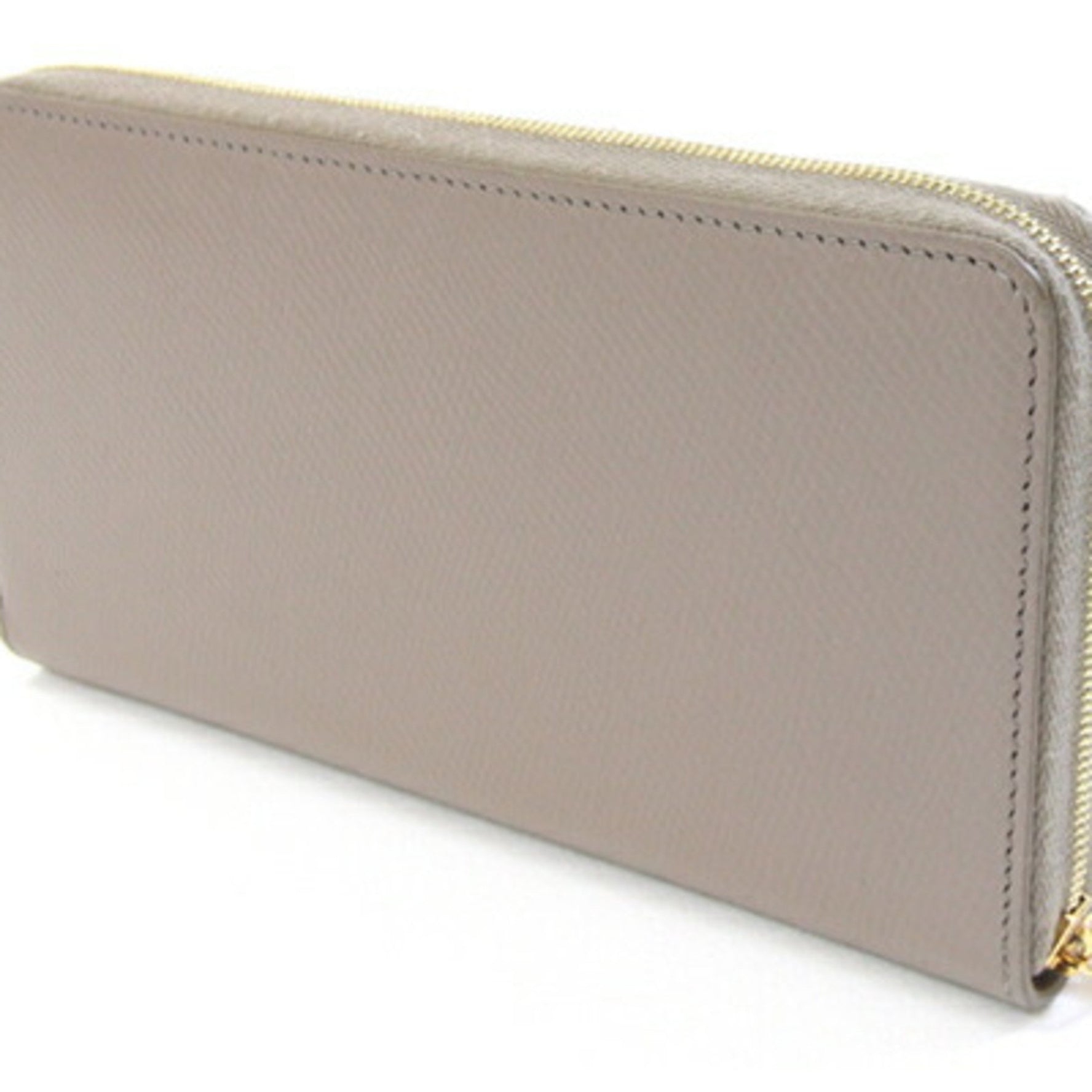 Celine Large Zip Wallet Greige Leather Round Zipper