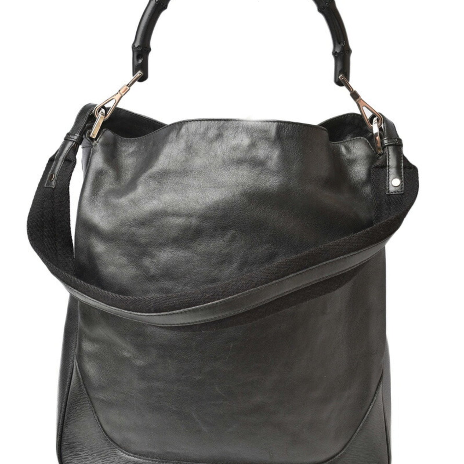 GUCCI Handbag Shoulder Bag Bamboo Leather 001 4058