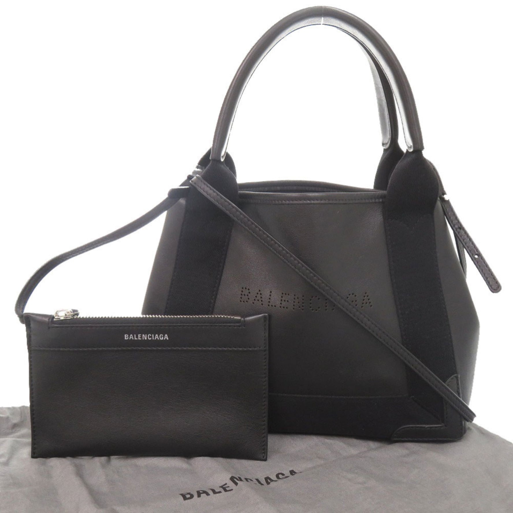 Balenciaga Navy Cabas XS Leather Handbag/Shoulder Bag 1294