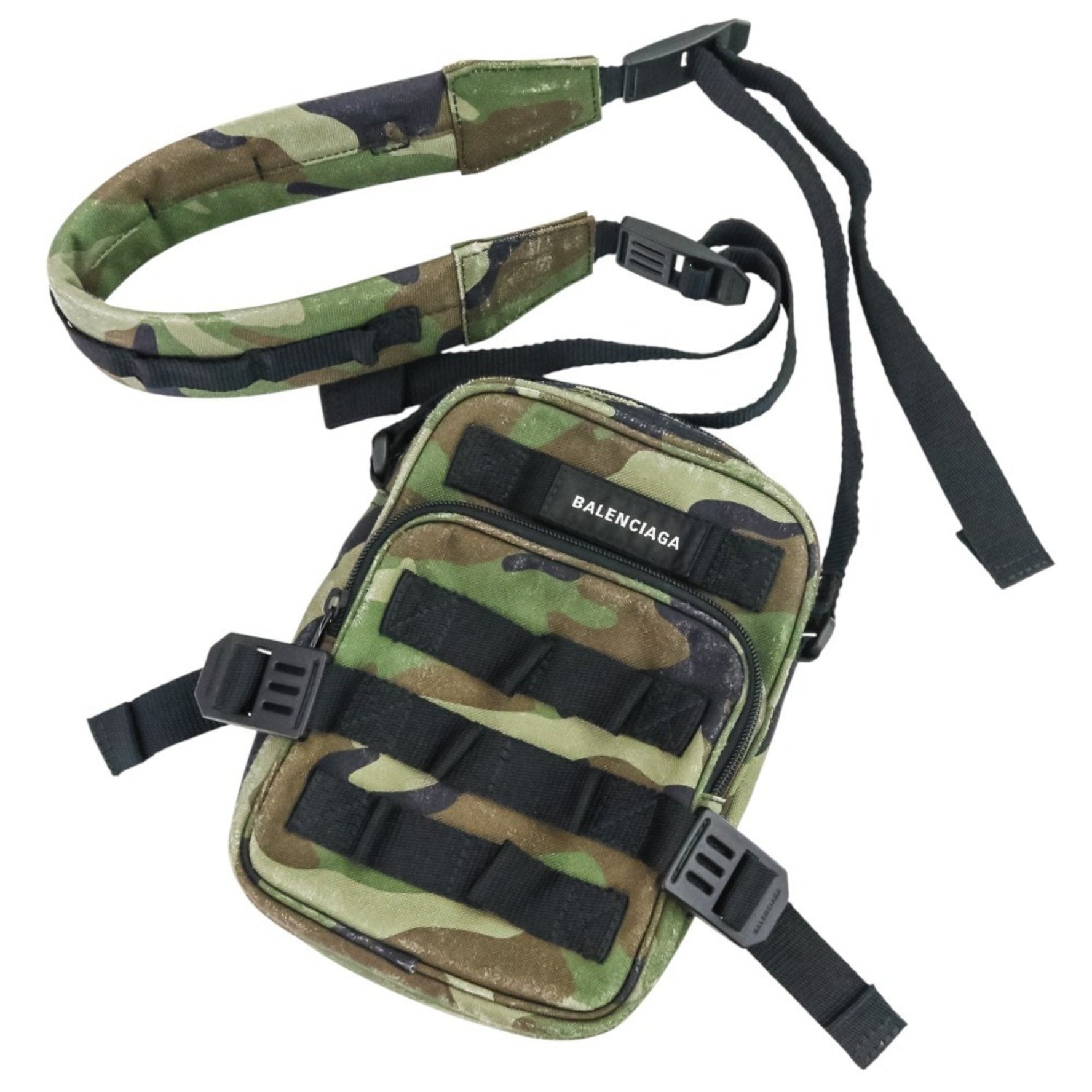 BALENCIAGA Army Crossbody Bag Camouflage Khaki