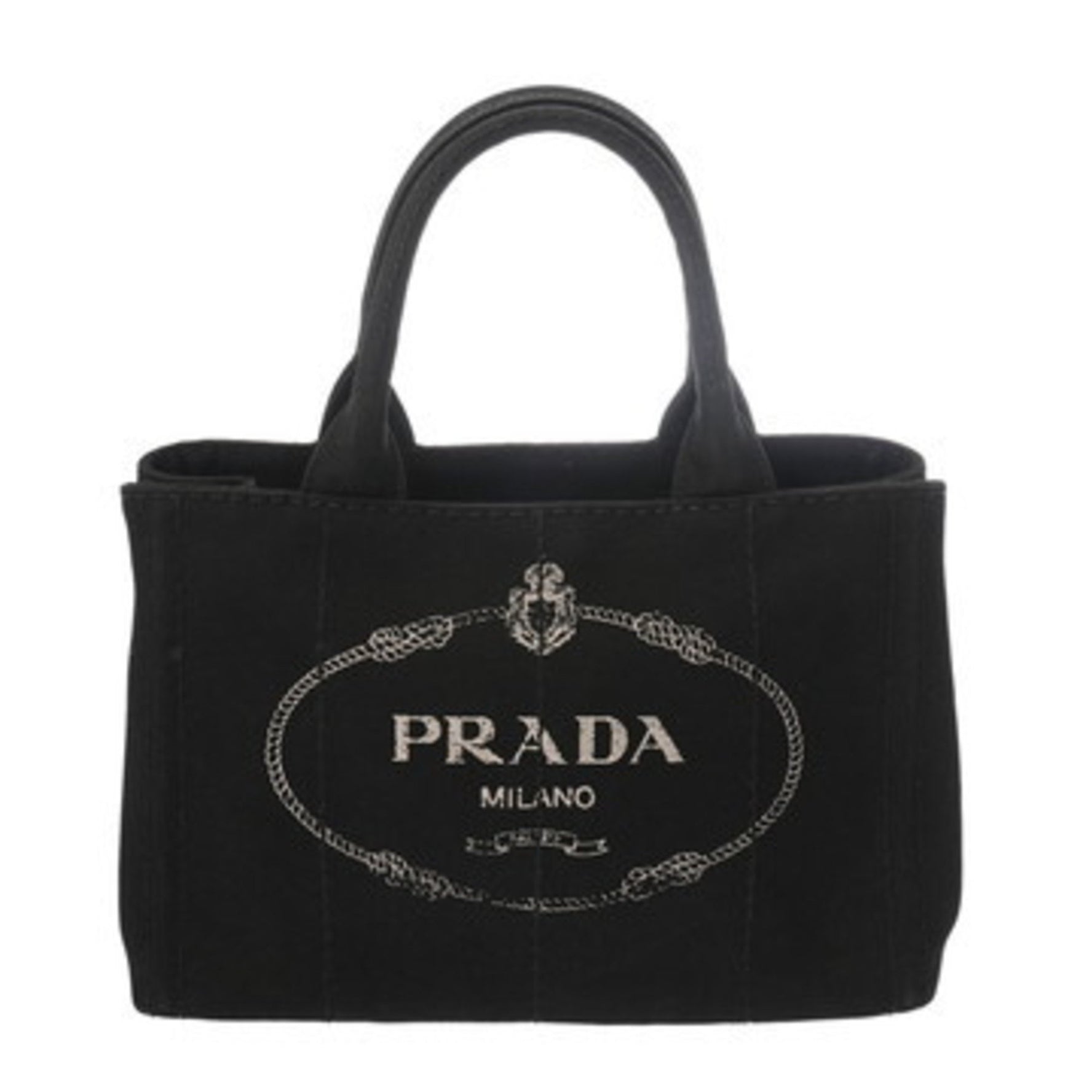 PRADA Canapa Mini Canvas Handbag