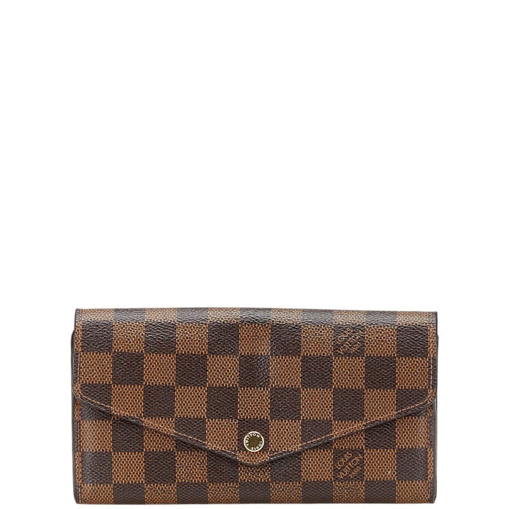 Louis Vuitton Damier Portefeuille Sarah Long Wallet Leather