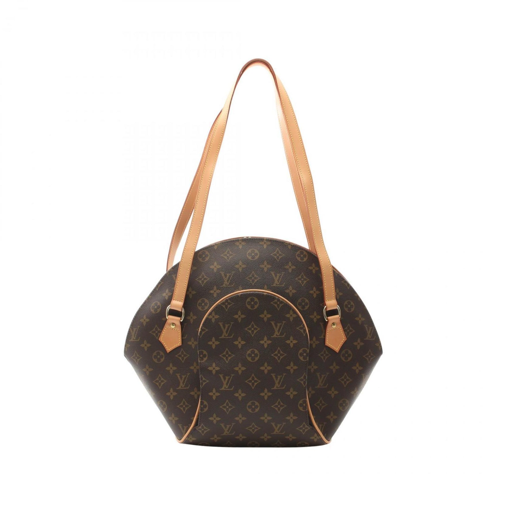 Louis Vuitton Ellipse Monogram Shoulder Bag Coated Canvas Leather Brown