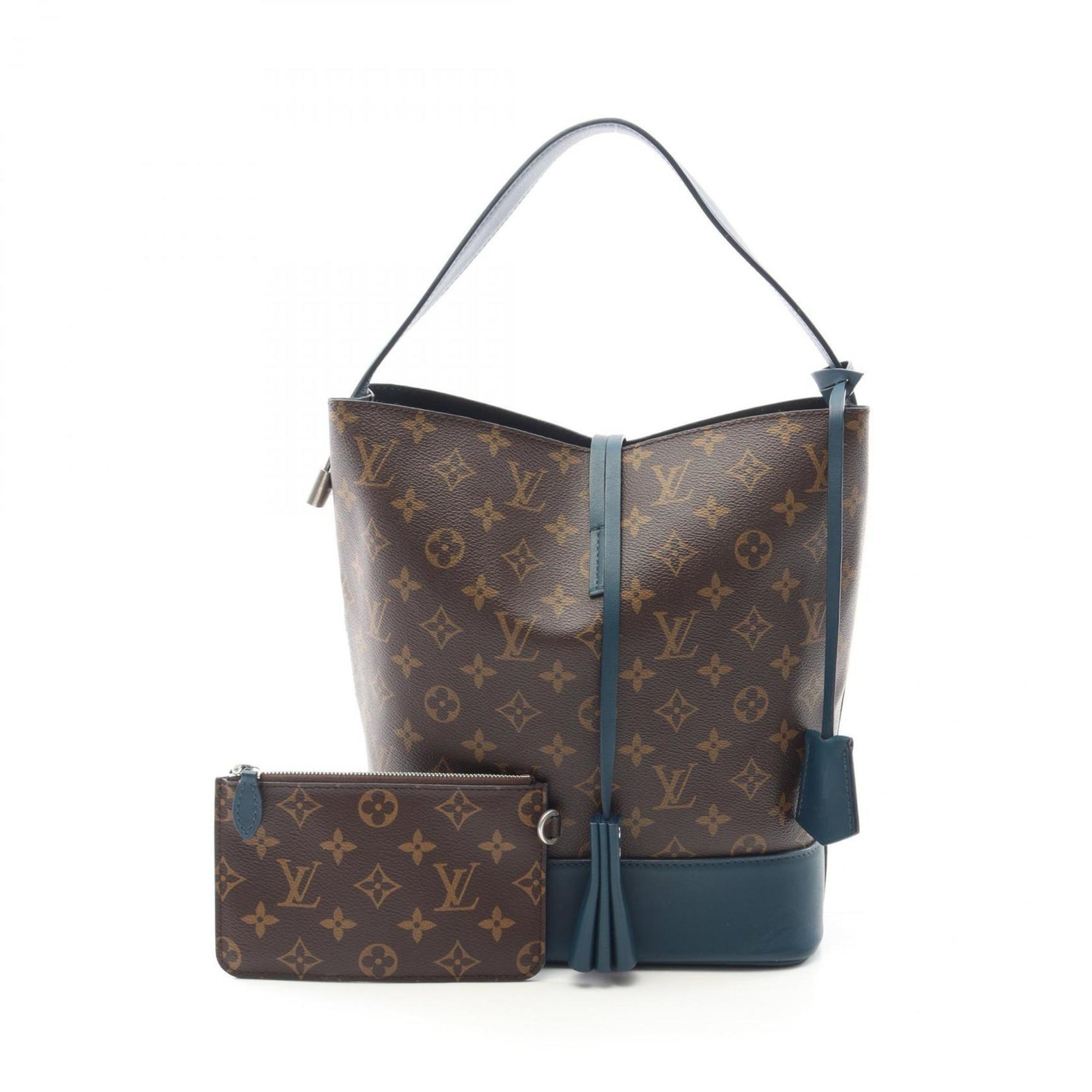 Louis Vuitton GM Shoulder Bag in Coated Canvas and Leather, Monogram Idor, Brown Blue