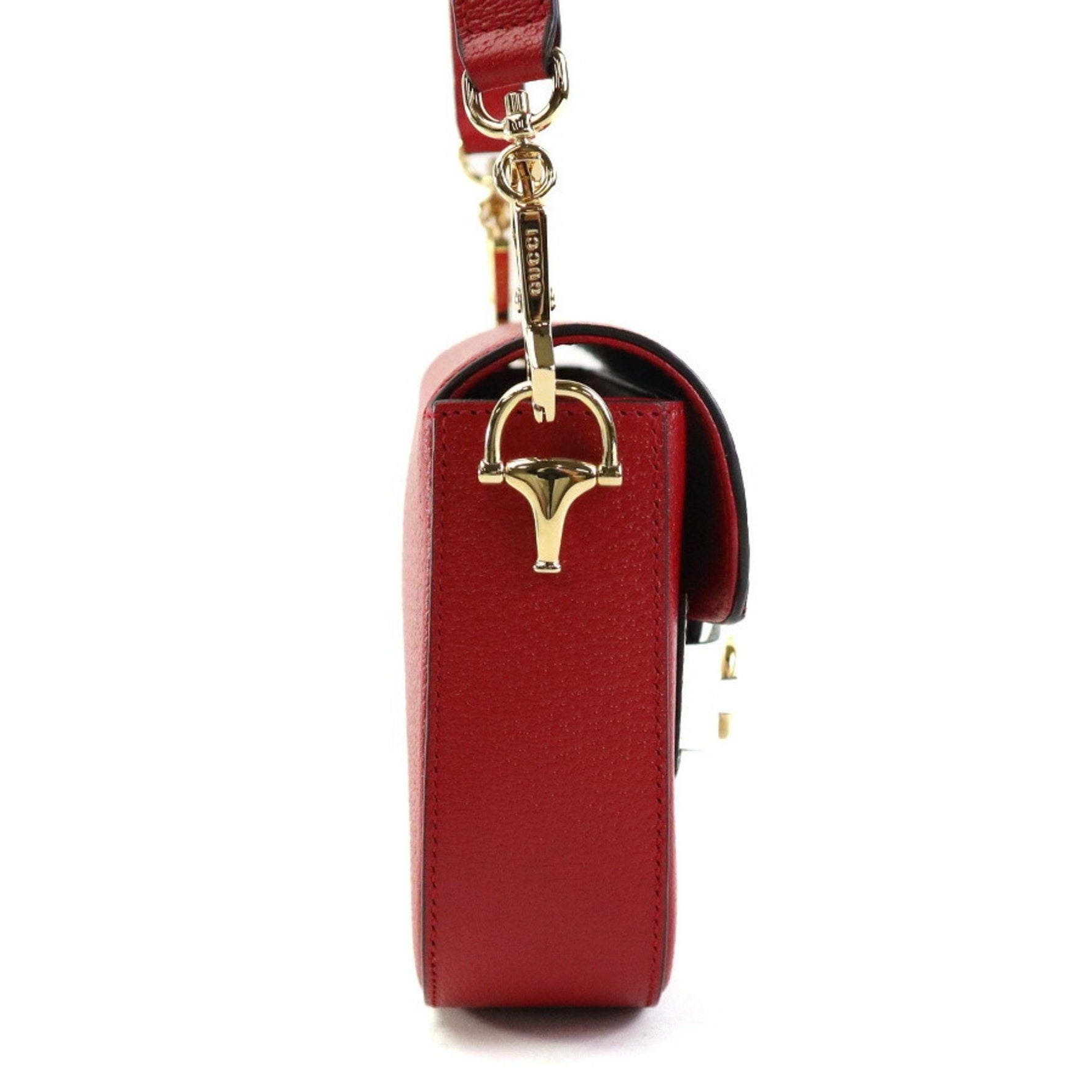 GUCCI shoulder bag x adidas leather red white gold men women