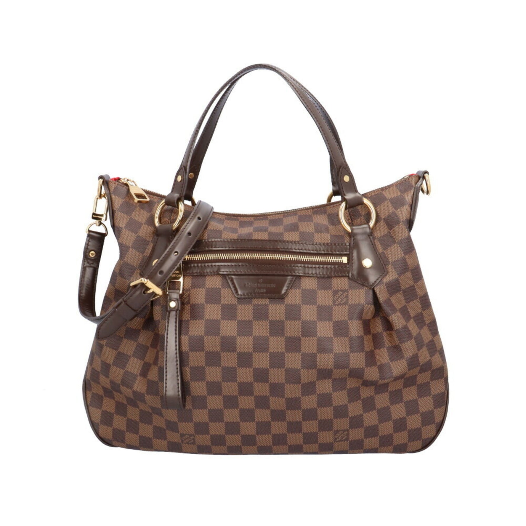 Louis Vuitton Evora MM Damier Shoulder Bag Canvas Brown