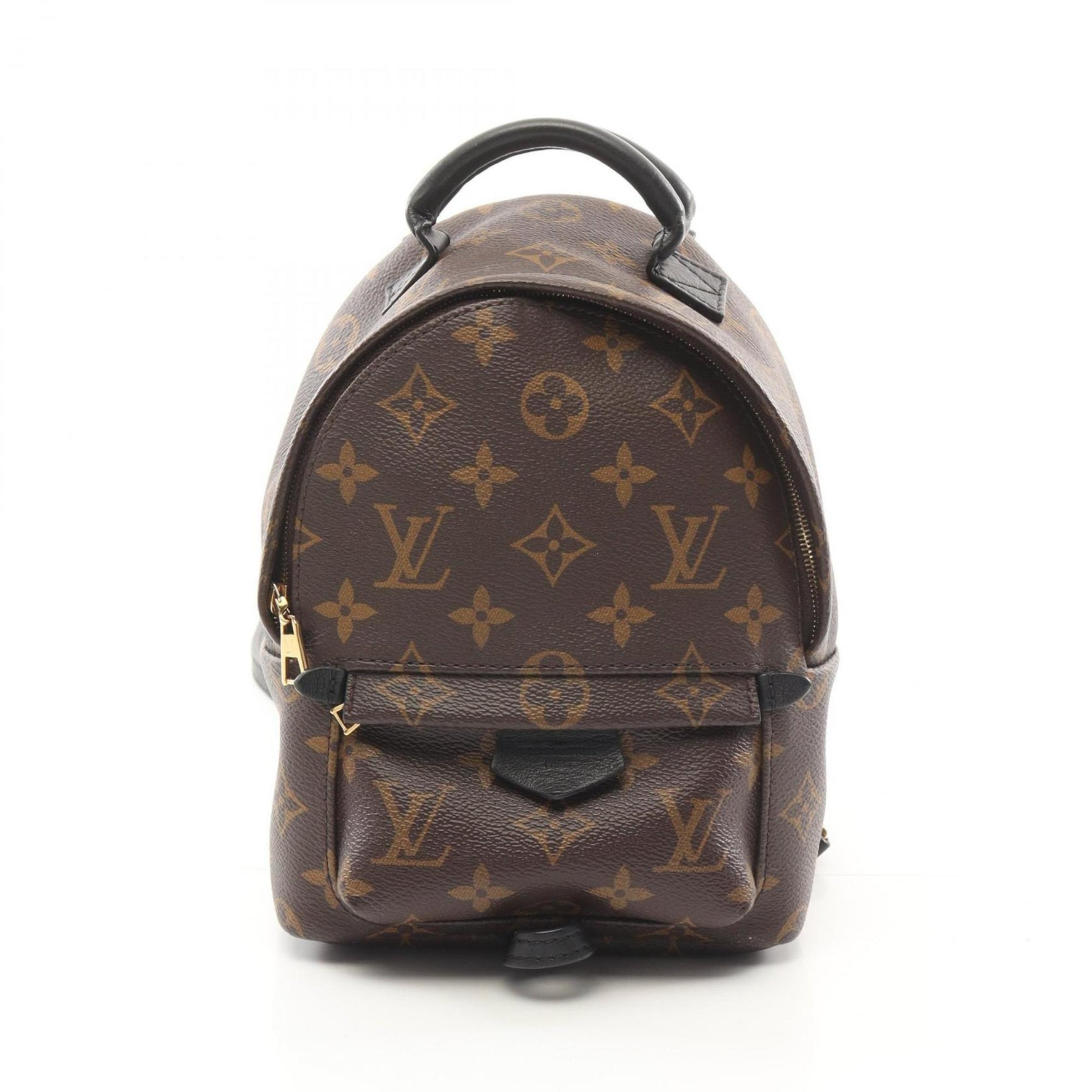 Louis Vuitton Palm Springs Mini Rucksack Backpack Bag Coated Canvas Leather Monogram Brown Black