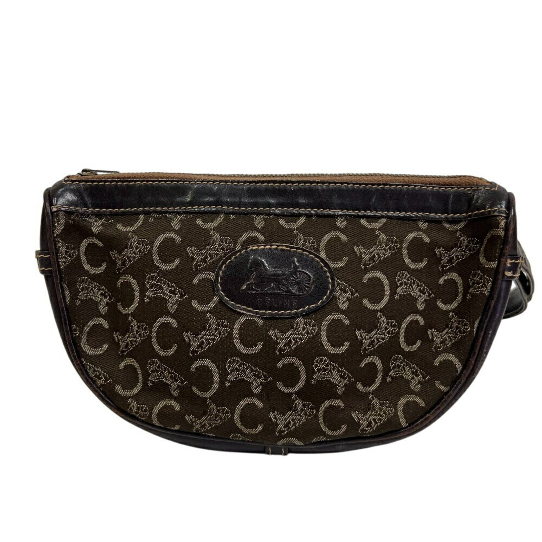 CELINE Horse-Drawn Carriage Print Waist Bag