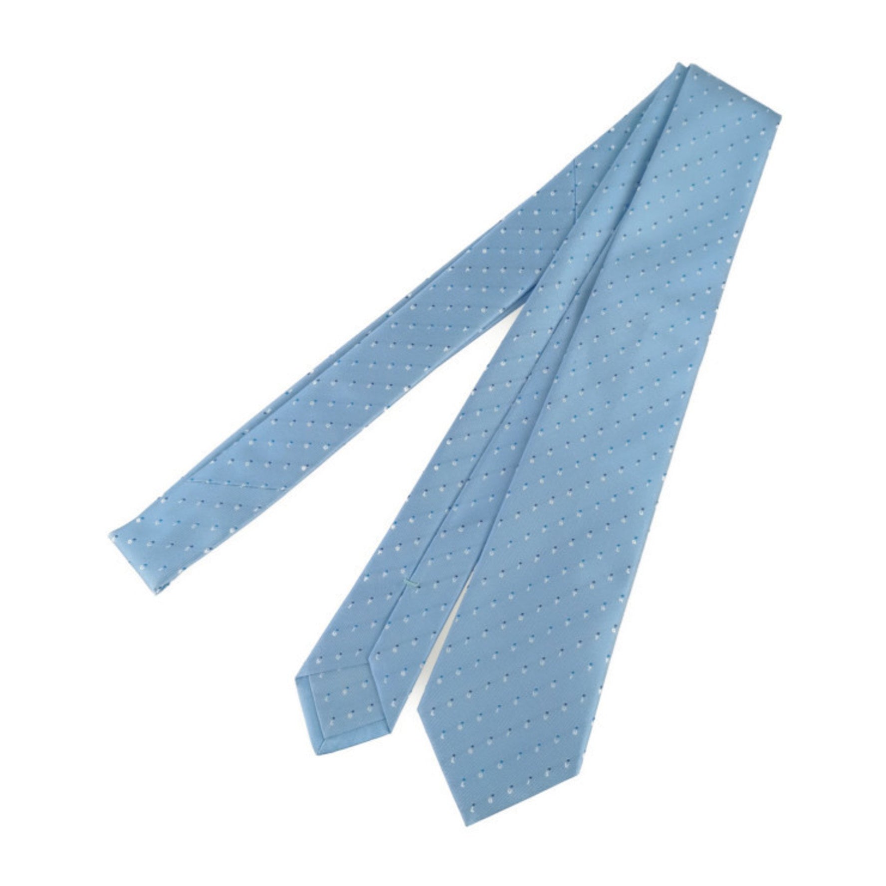 Louis Vuitton Necktie Cravate LV Spelling Light Blue 100% Silk