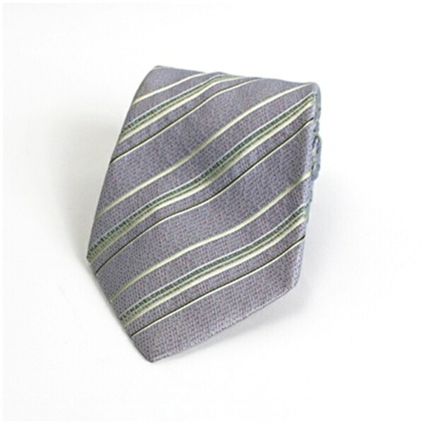 CHANEL Silk Tie Stripe