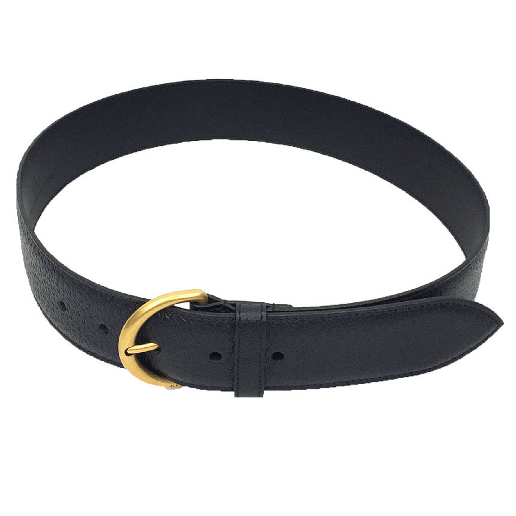GUCCI Leather Belt Gold Size 70/28