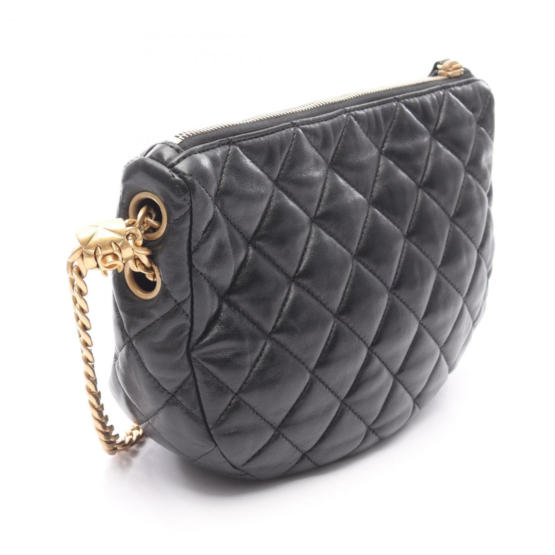 CHANEL Matelasse Small Hobo Bag Shoulder in Lambskin Leather