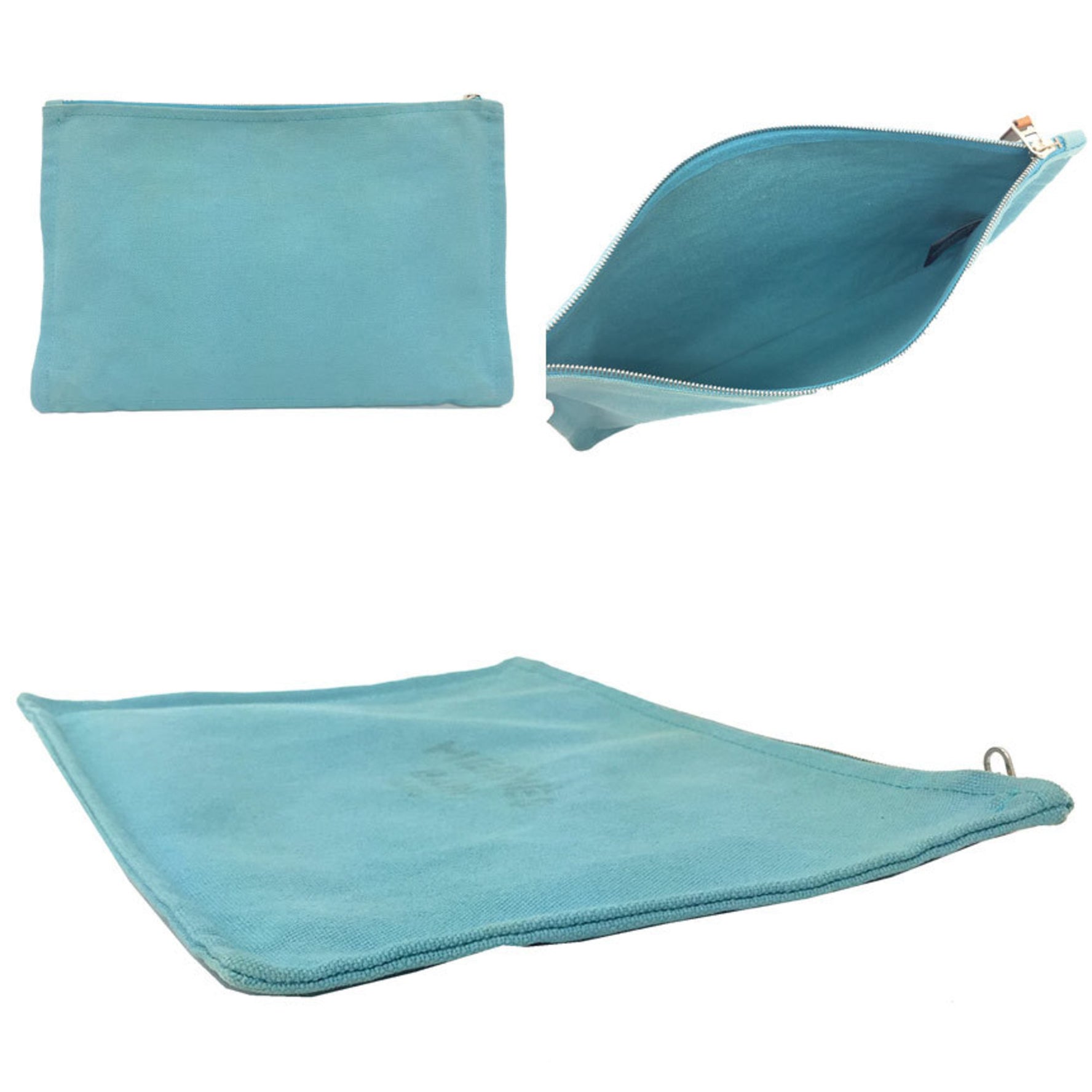 HERMES Yachting GM Flat Pouch Multi Canvas Horizon Bleu Men's Bag