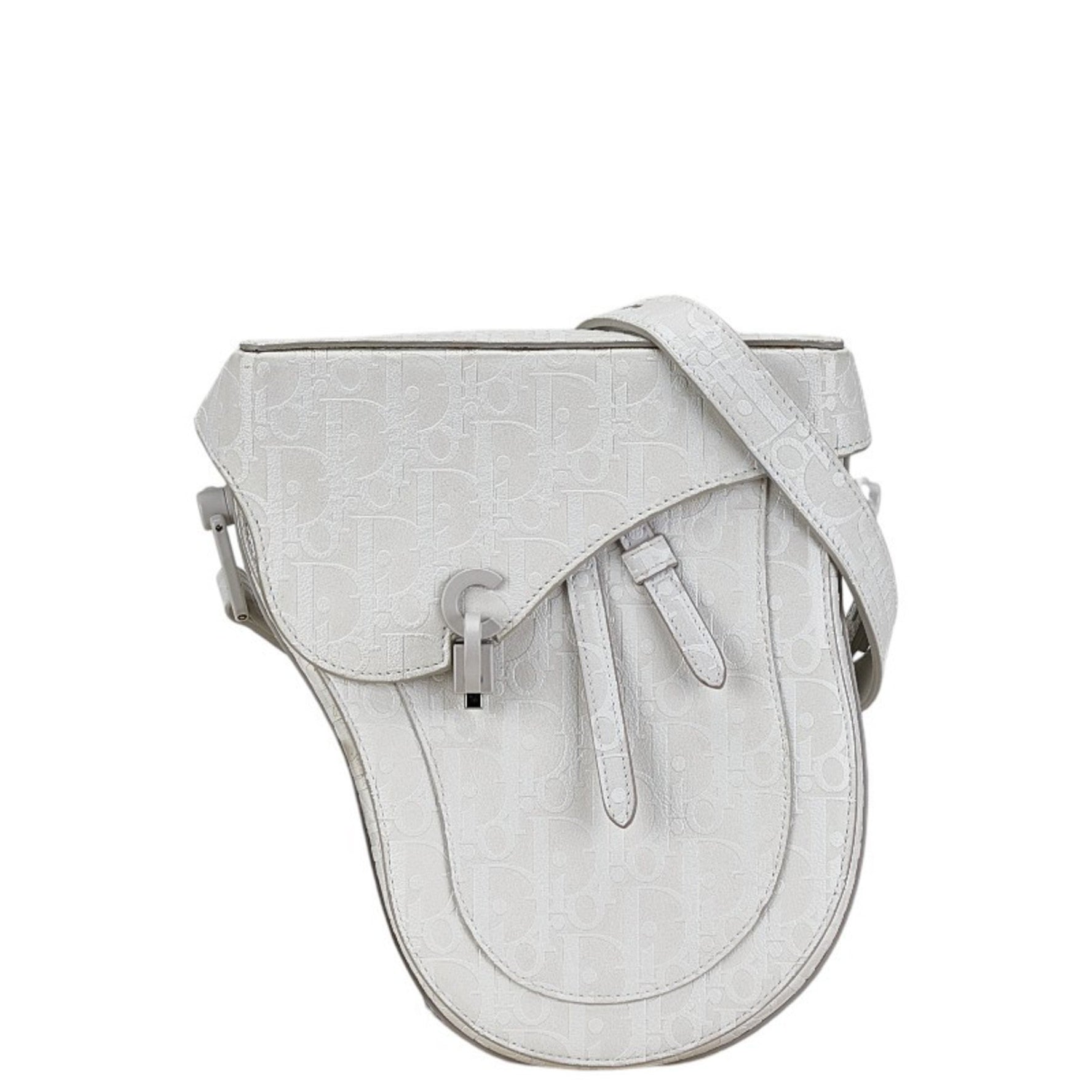 Christian Dior Dior Oblique Saddle Bag, Crossbody Shoulder Leather