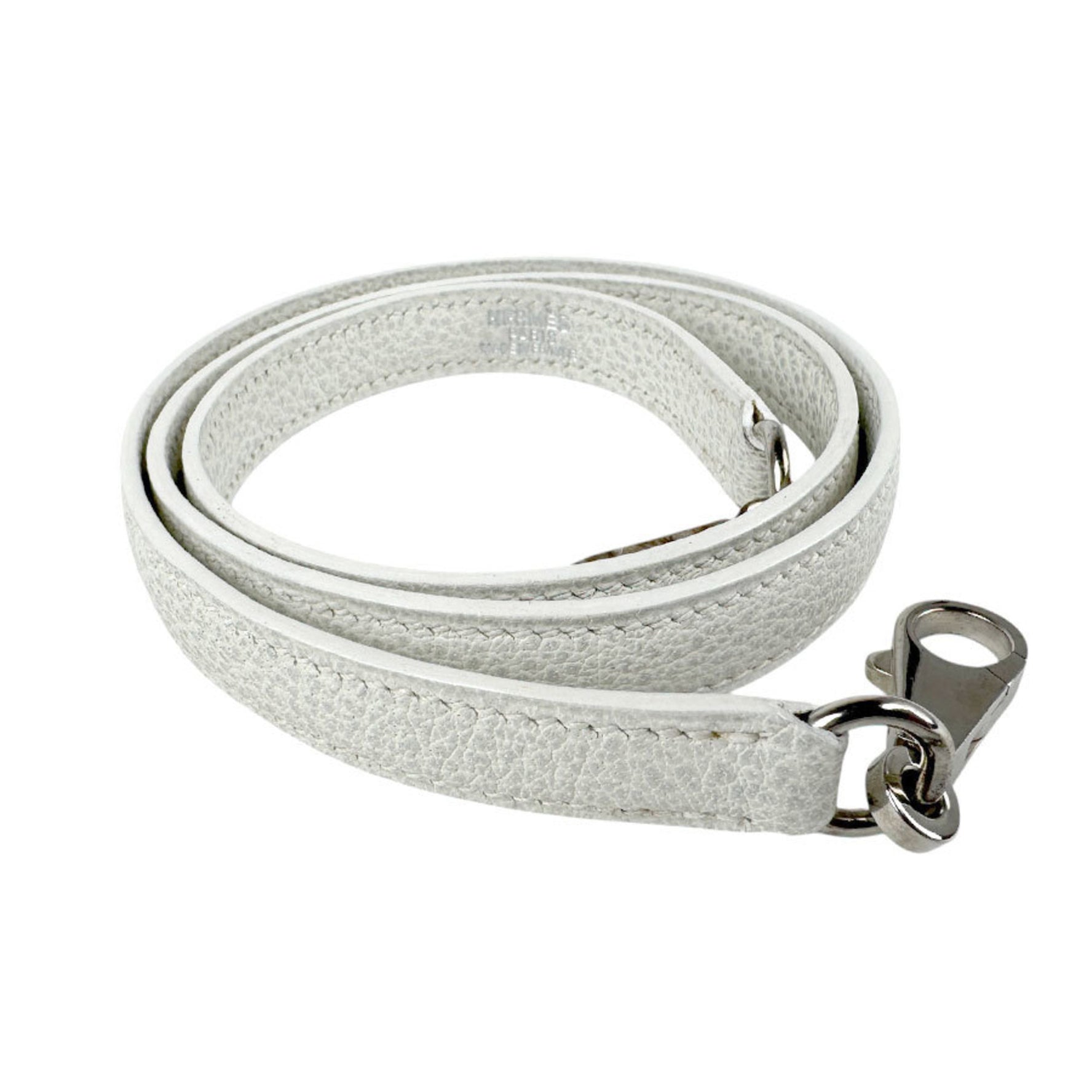 Hermes Shoulder Strap for Kelly and Bolide Leather Silver Men's