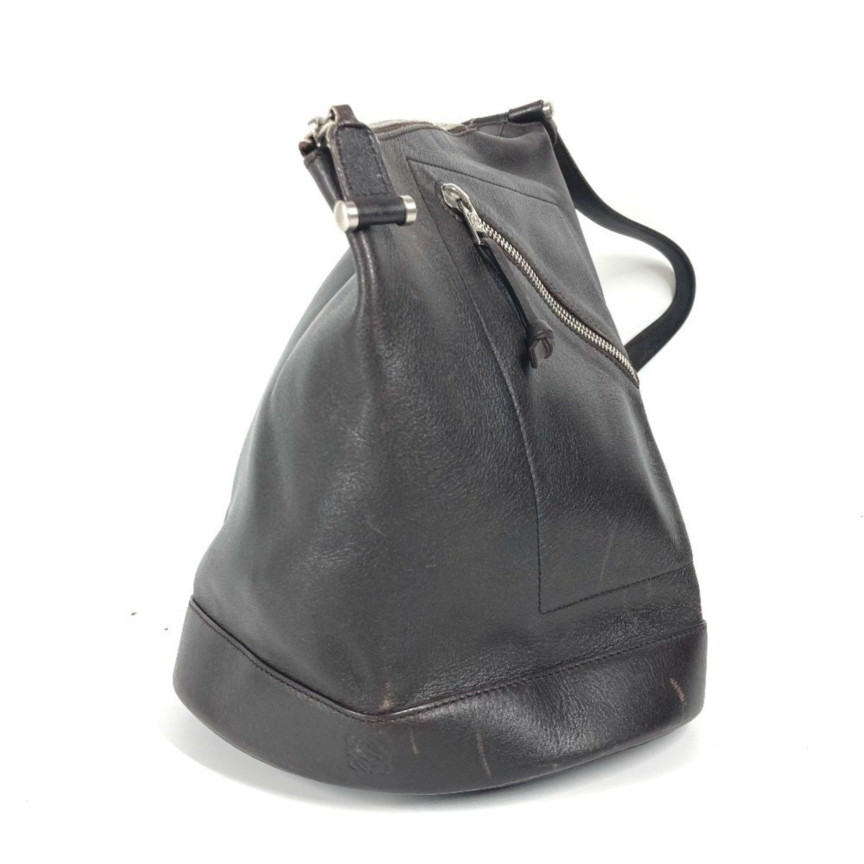 LOEWE Anagram Logo Anton Bag Backpack Shoulder Rucksack Leather Men's