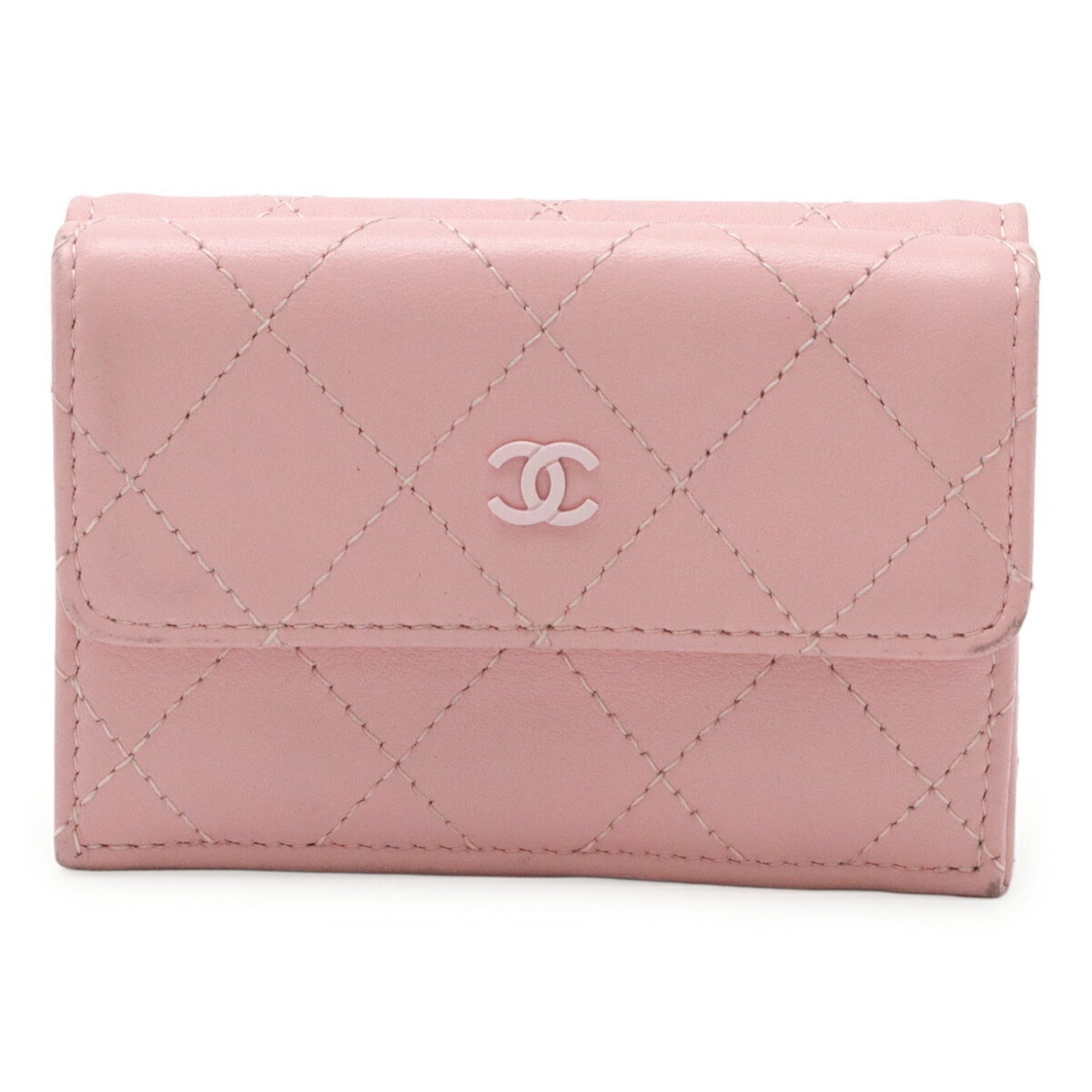 CHANEL Matelasse Coco Mark Tri-fold Wallet, Small, Calfskin Leather
