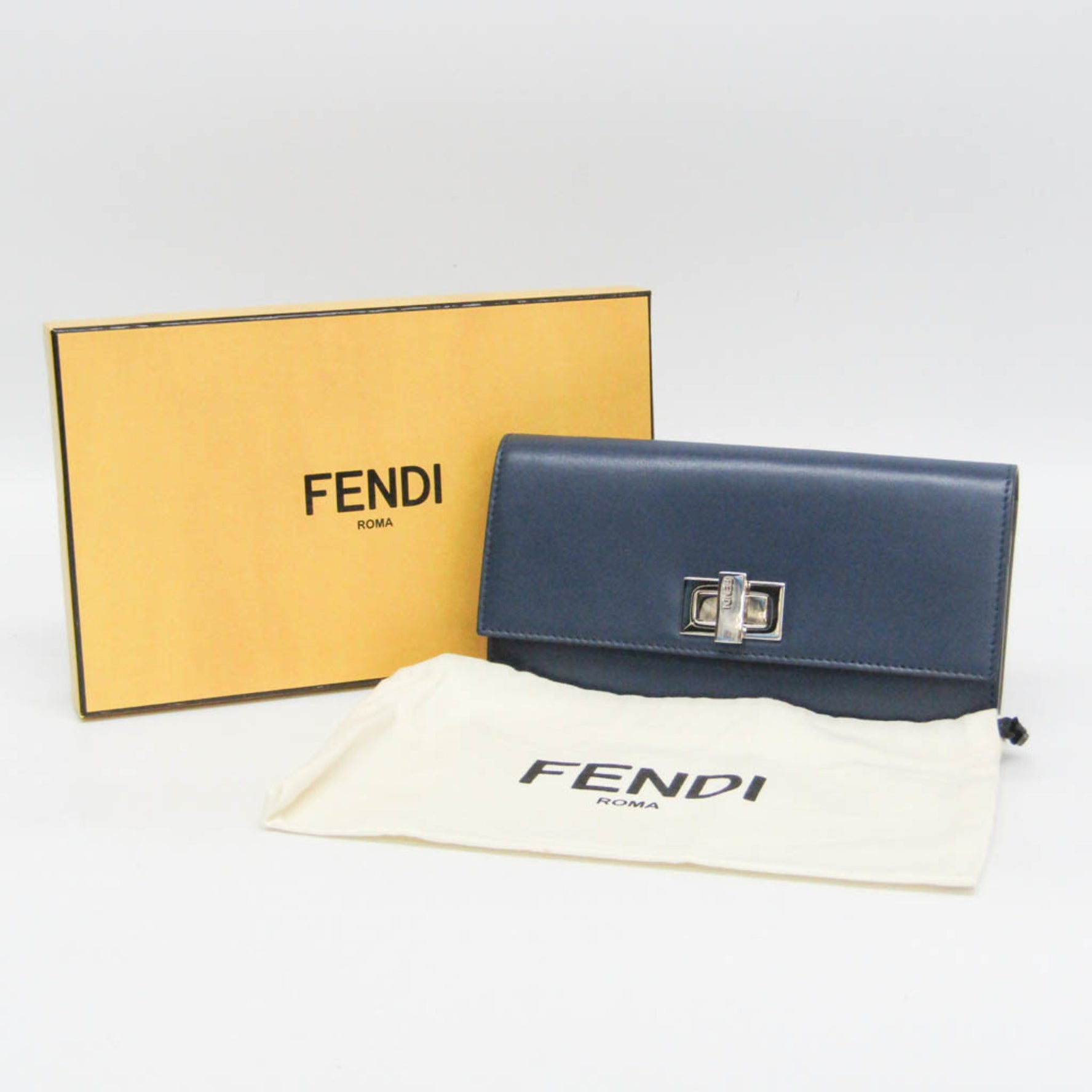 Fendi Peekaboo Leather Long Wallet (bi-fold)