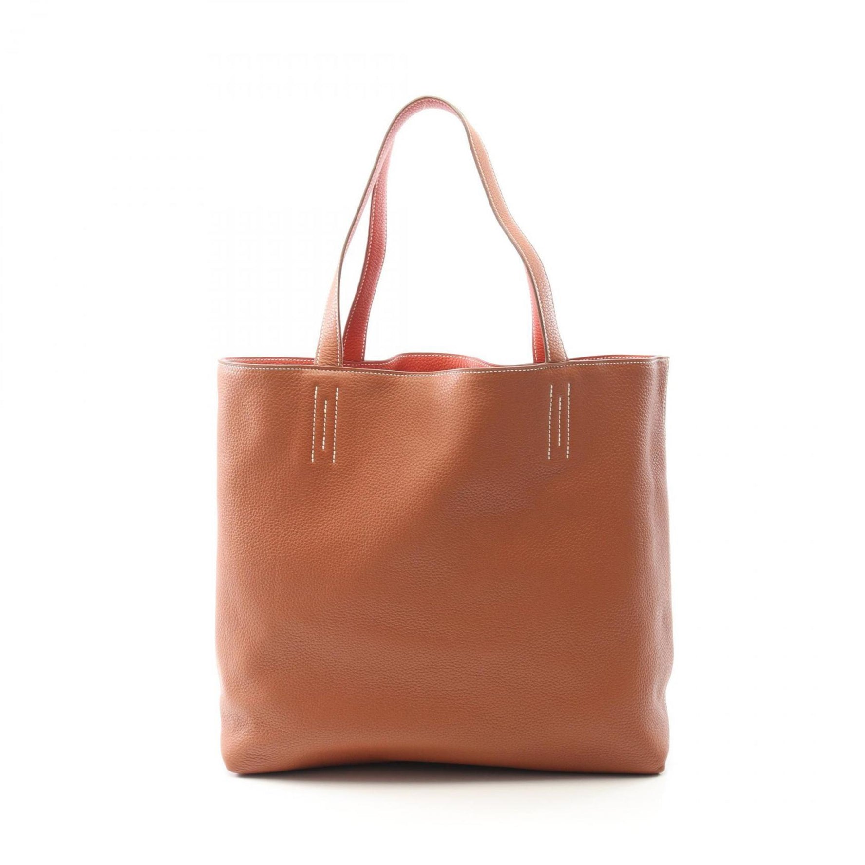 Hermes Hermès Double Sens 36 Tote Bag, Taurillon Clemence Leather, Brown, Bordeaux