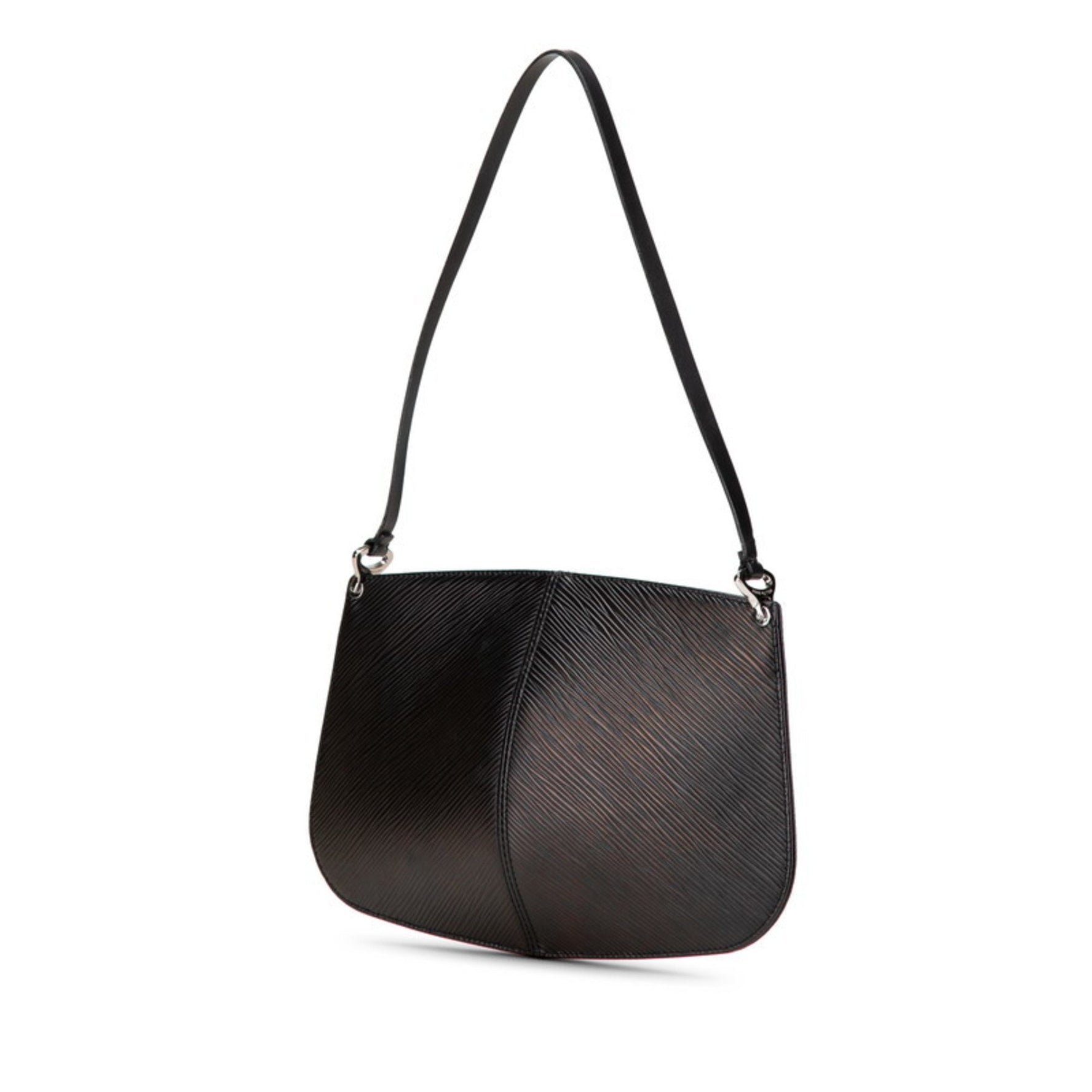 Louis Vuitton Epi Demilune Pochette Accessory Pouch Handbag Noir Black Leather