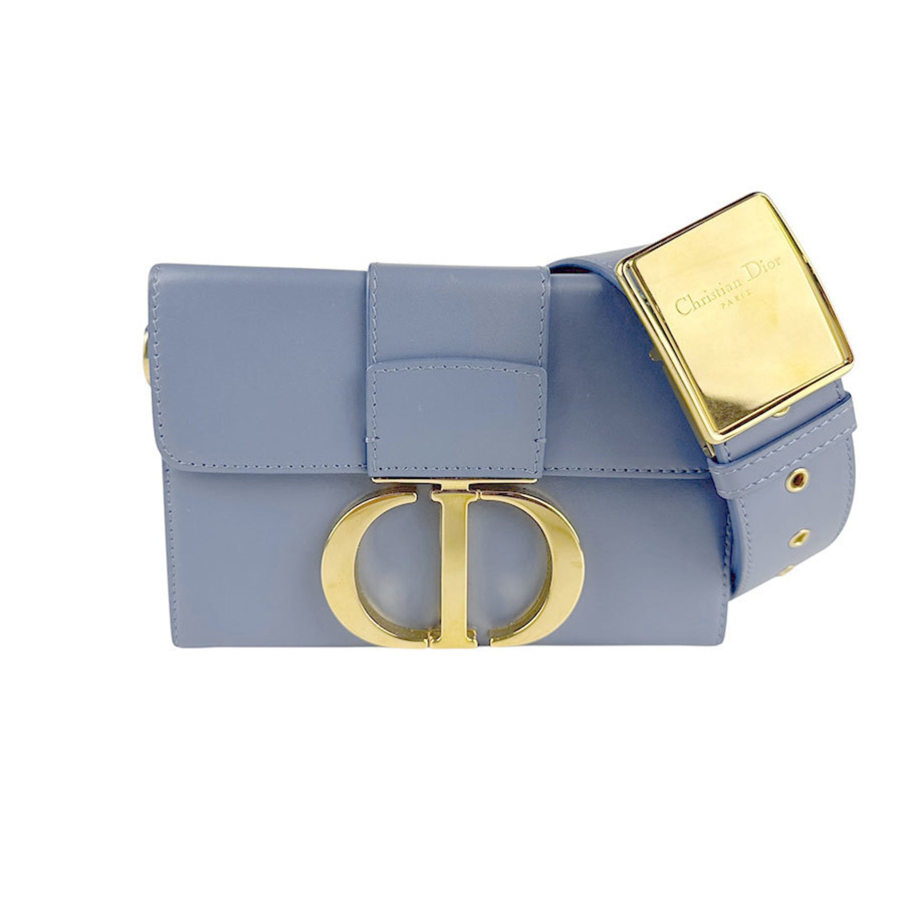 Christian Dior Montaigne Leather Shoulder Bag, Size 30, and Gold