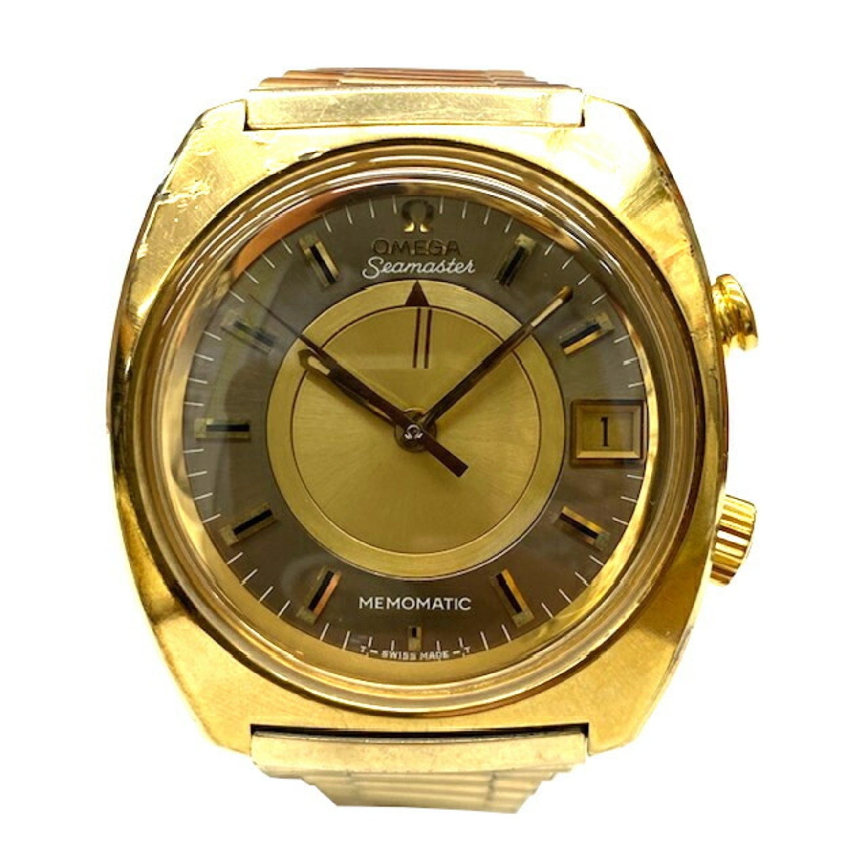 OMEGA Seamaster Memomatic SS Plated Automatic Winding 166.072
