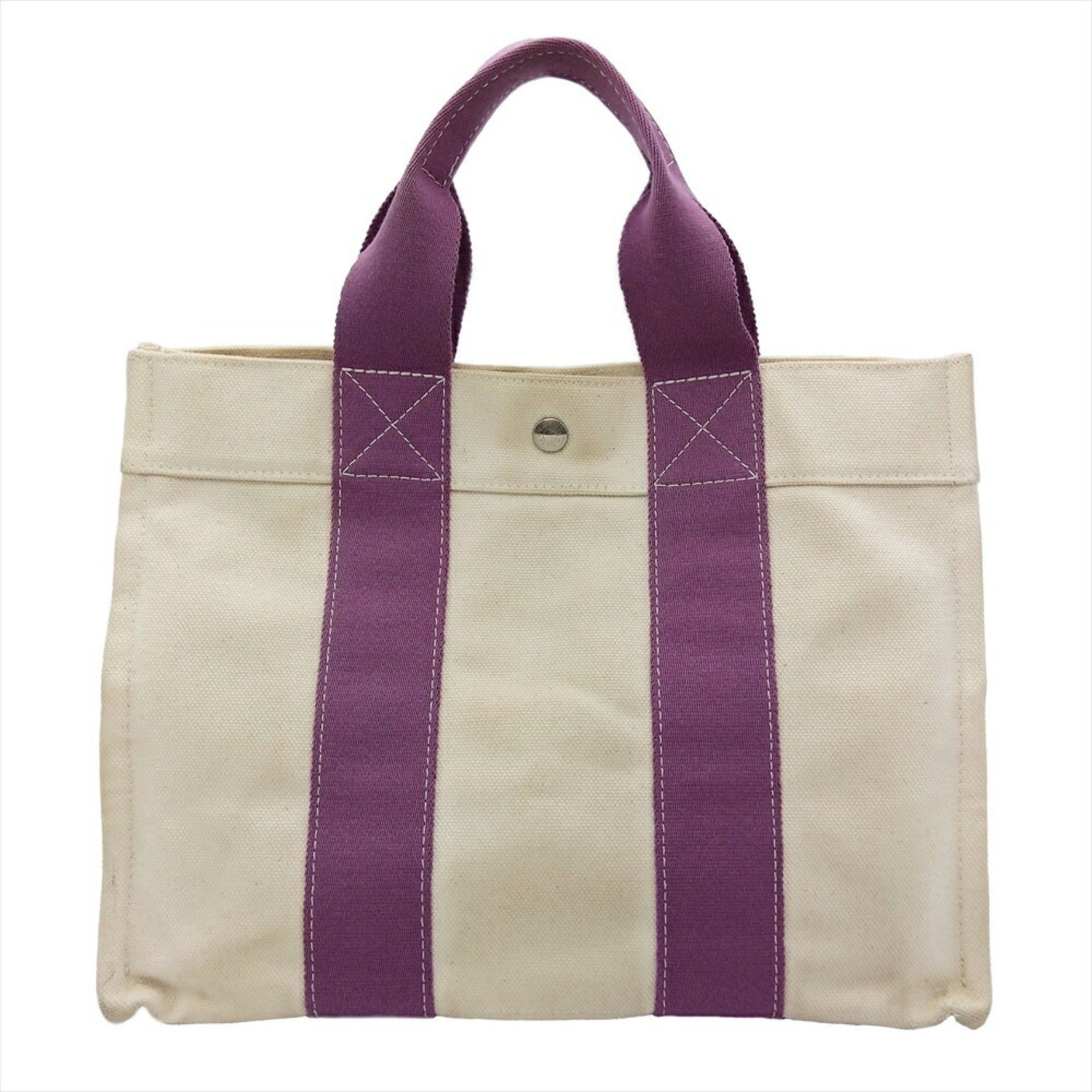 Hermes Bora PM Tote Bag Canvas Ivory Handbag
