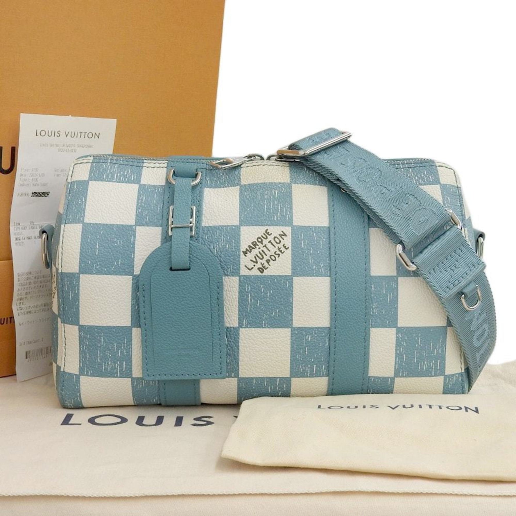 Louis Vuitton Damier Checkerboard City Keepall Shoulder Bag